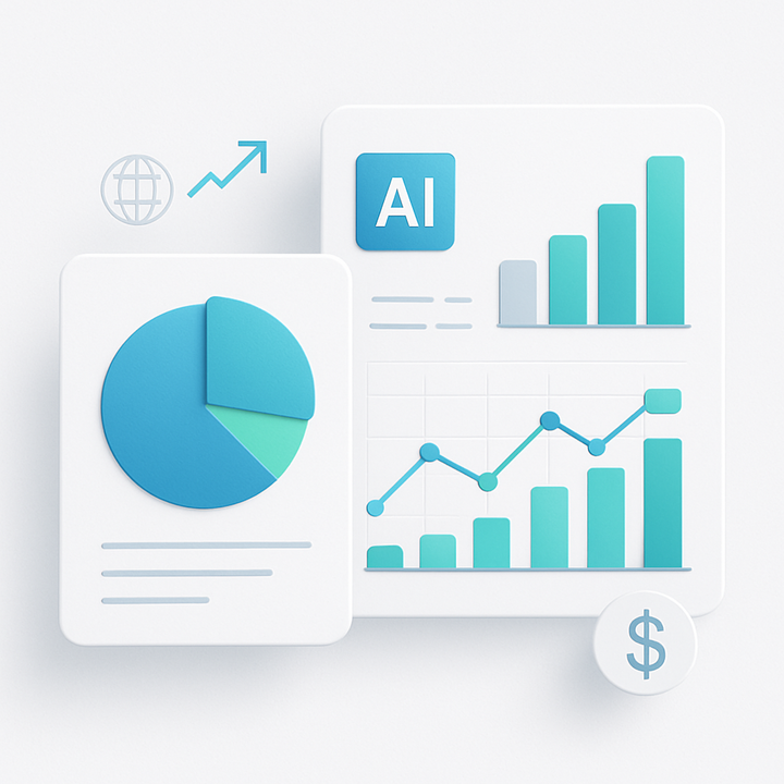 Advanced wealth management with digital analytics, asset allocation graphs, and financial technology interface.