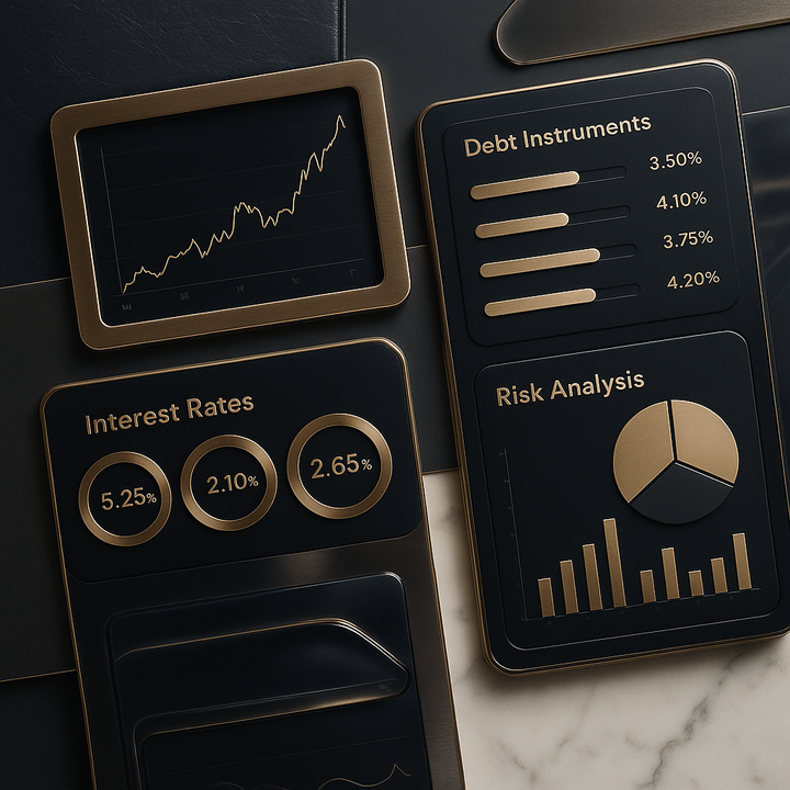 Financial dashboard illustrating advanced debt management strategies with graphs and analytics.