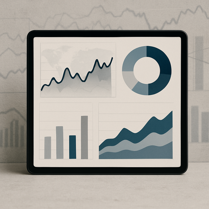Business professional analyzing investment diversification through digital dashboard during uncertain market conditions.