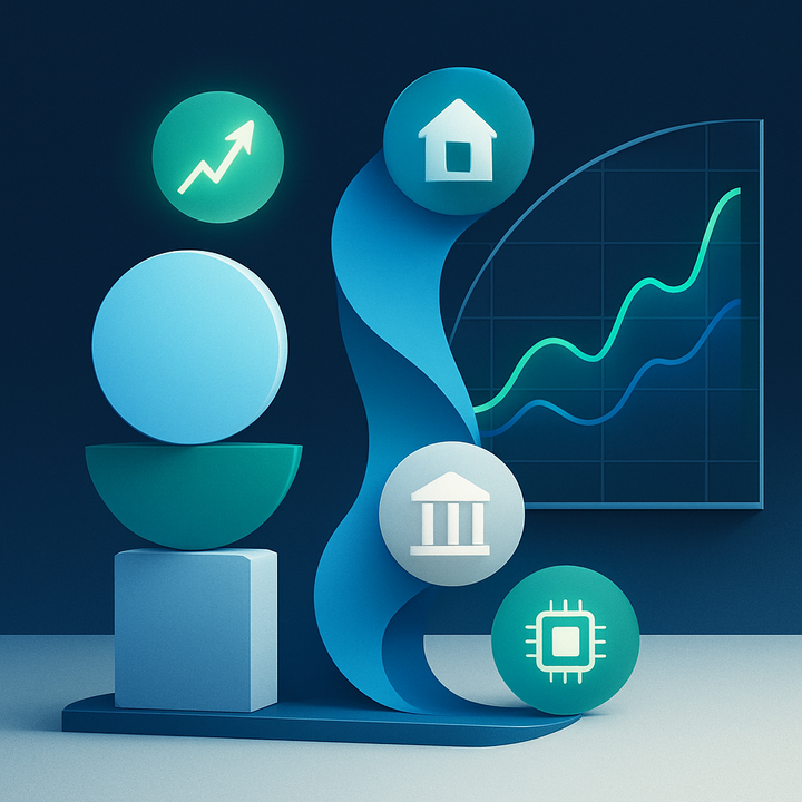 Group analyzing diversified investment portfolio for retirement planning