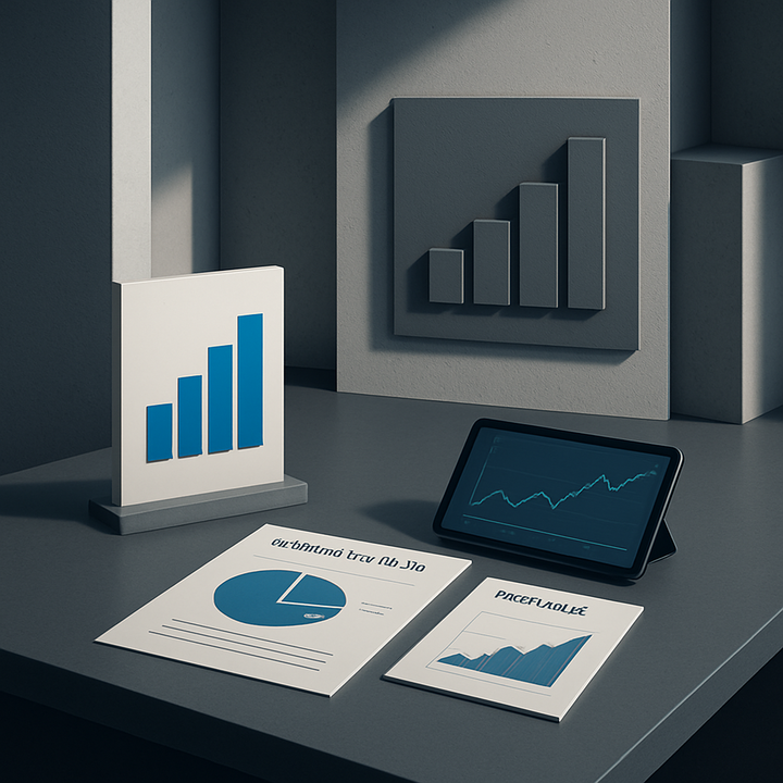 Detailed retirement planning documents, charts, and digital analysis tools on a workspace.