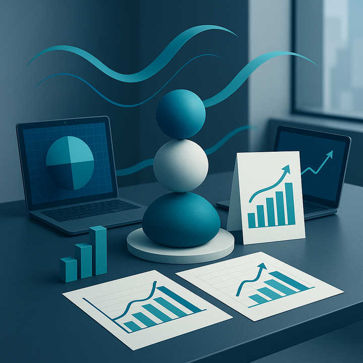 Professionals from different backgrounds working on retirement planning with financial documents and technology.